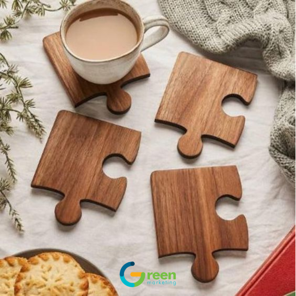 Puzzle MDF Wood Coaster Set - Code 131